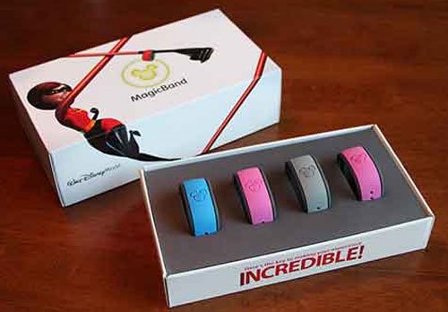 Box of Disney's MagicBands featuring The Incredibles Mom, Elastigirl