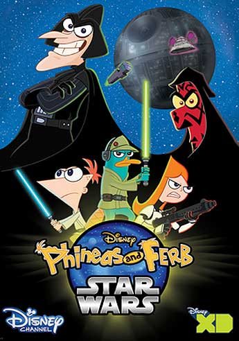 Phineas and Ferb Star Wars Poster Disney Channel XD