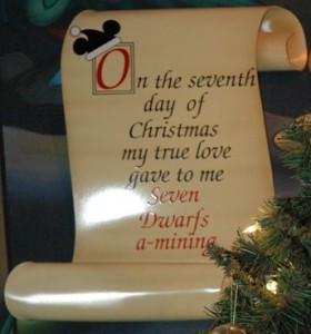 On the first Day of Christmas my true love gave to me: A Mickey in a yule tree On the first Day of Christmas my true love gave to me: A Mickey in a yule tree